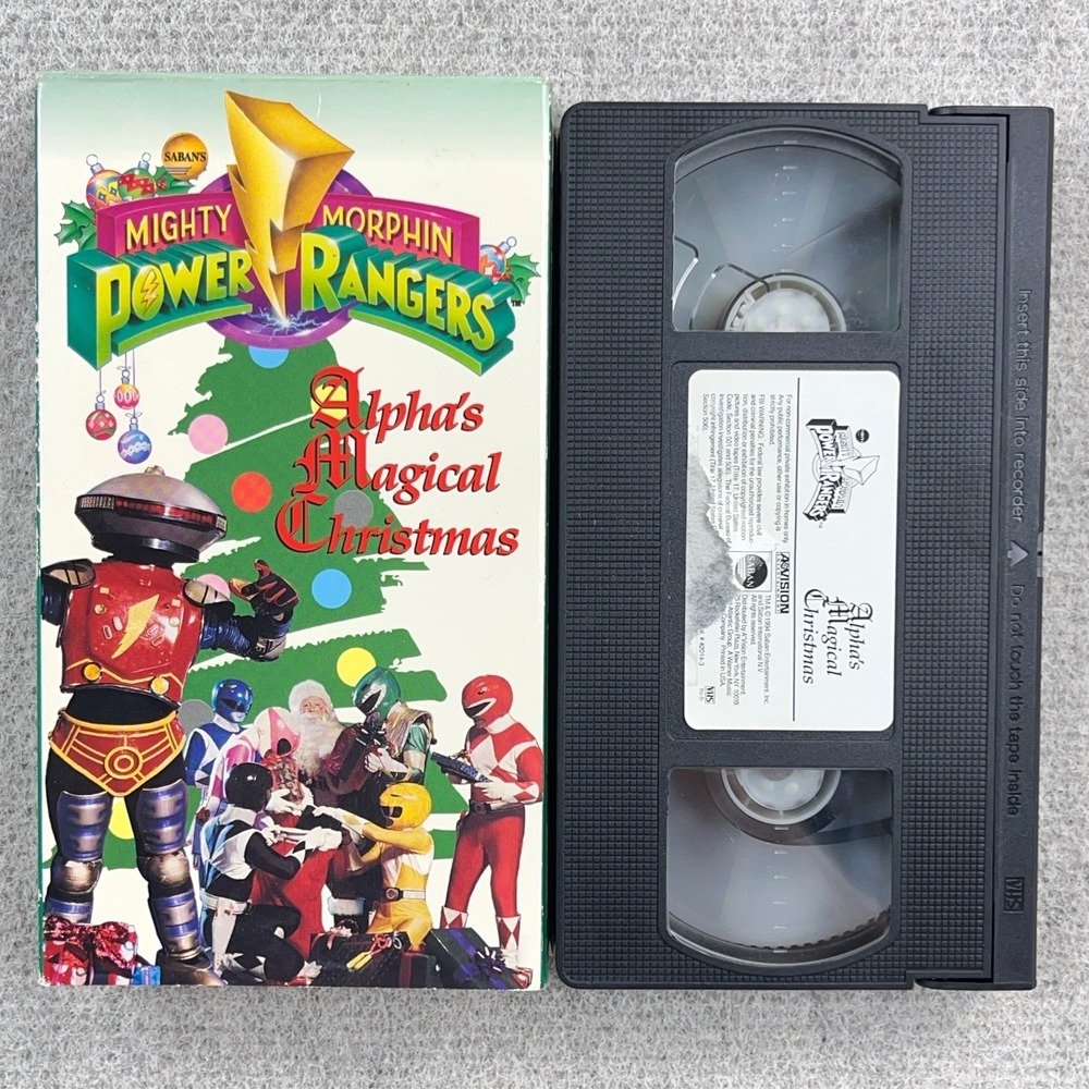 Mighty‎ Morphin Power Rangers Alpha's Magical Christmas VHS 1994 Saban Untested